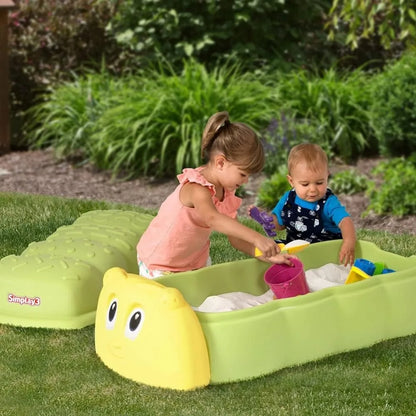 Kids Plastic Sandbox, Caterpillar Sandbox for Outdoor Play