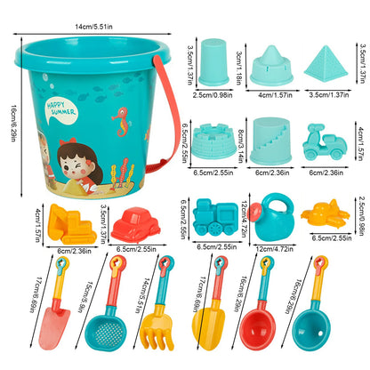 18 Piece Summer Beach Toy Set Drop-resistant Thickened Design Set For Babies