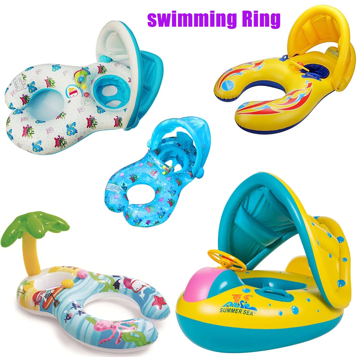Baby Swimming Pool Float Infant Inflatable Floating Ring Kids Accessories