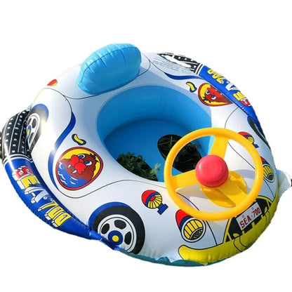 Inflatable Baby Swimming Rings Seat Floating Sun Shade Toddler